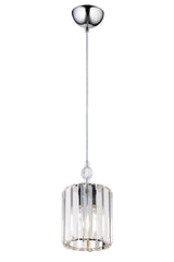 Dolunay Single Y-15 Chrome Stone Installation Chandelier