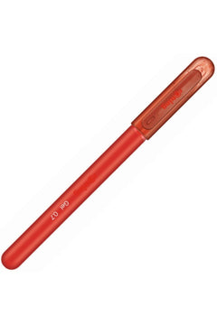 Gel ink pen with vibrant red color and water-resistant ink
