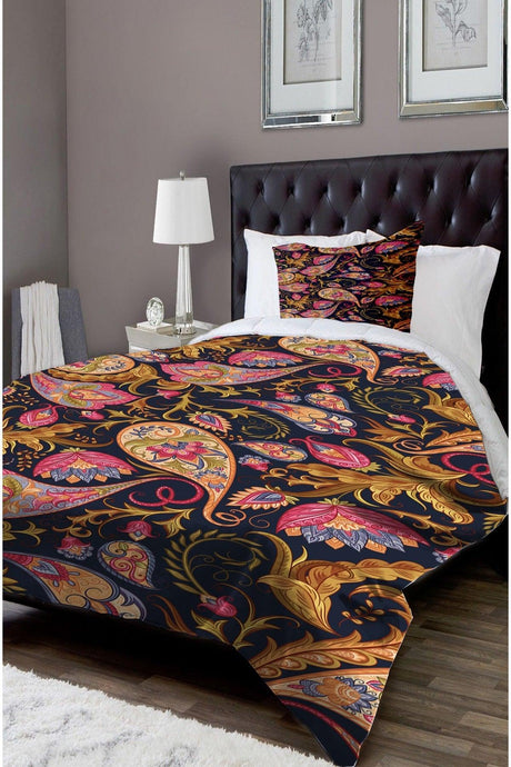 Patterned Single Bed Linen Duvet Cover Set