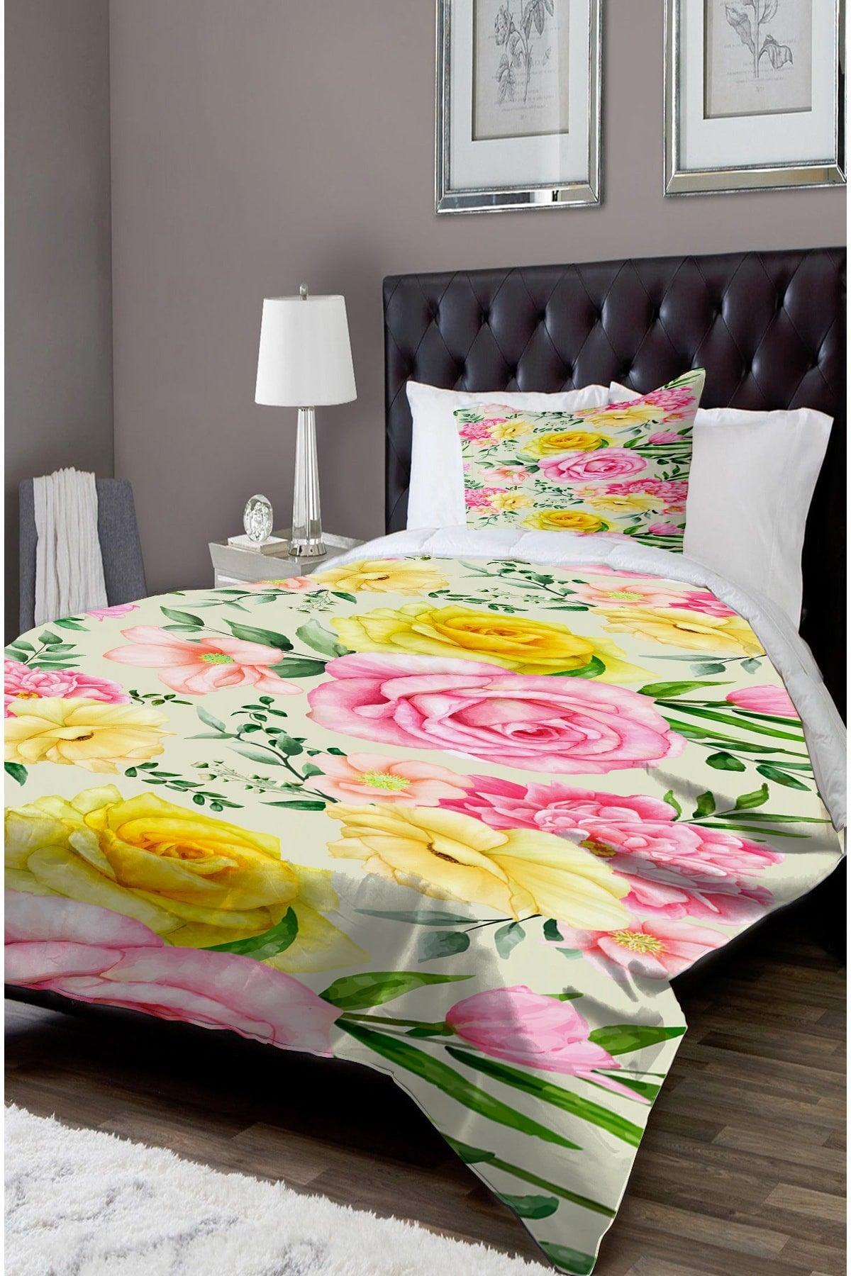 Patterned Single Bed Linen Duvet Cover Set