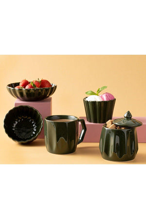 Genoa Ceramic CUP 185 ml Green - Swordslife