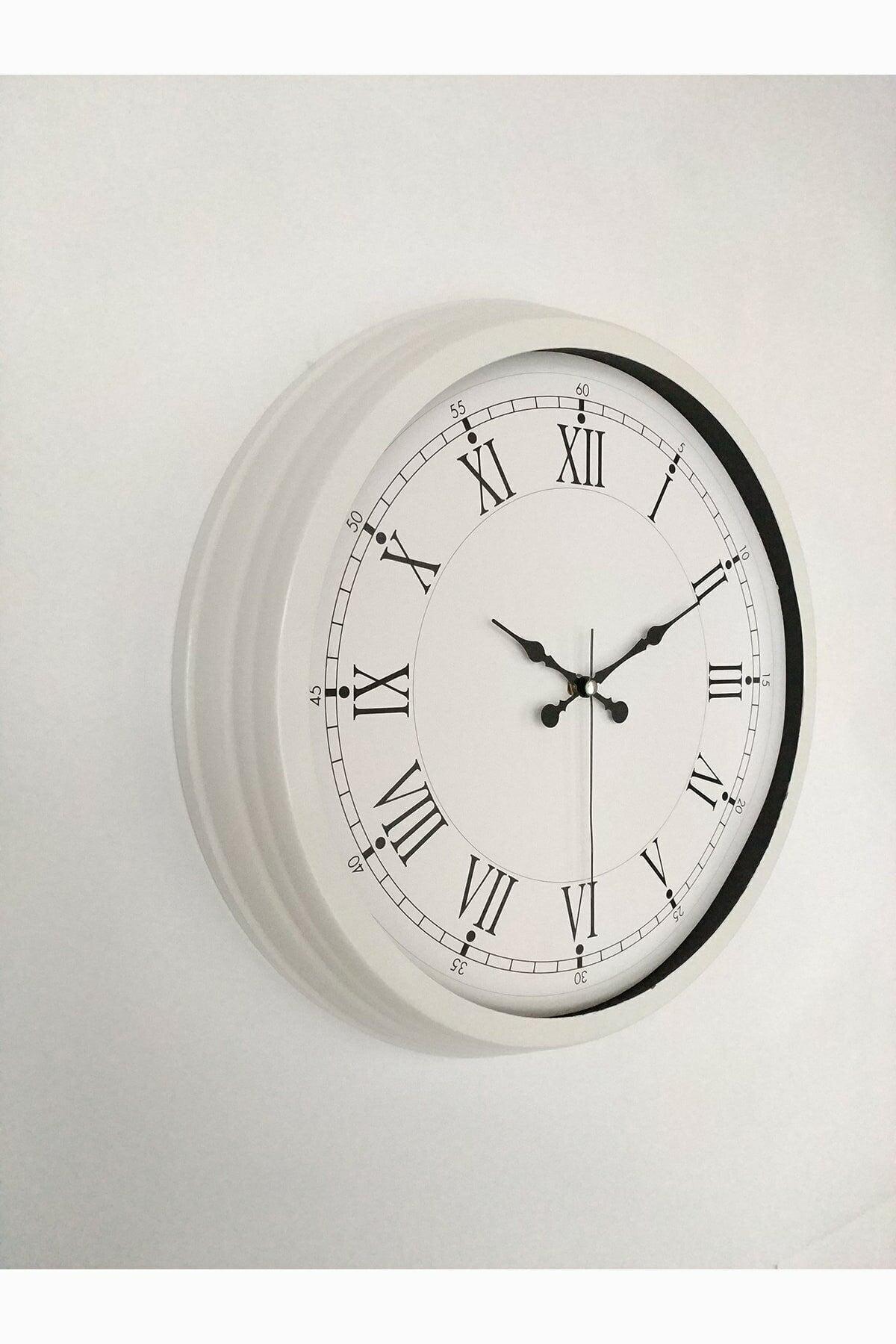 Gift Metal White Retro Wall Clock 40 Cm - Swordslife