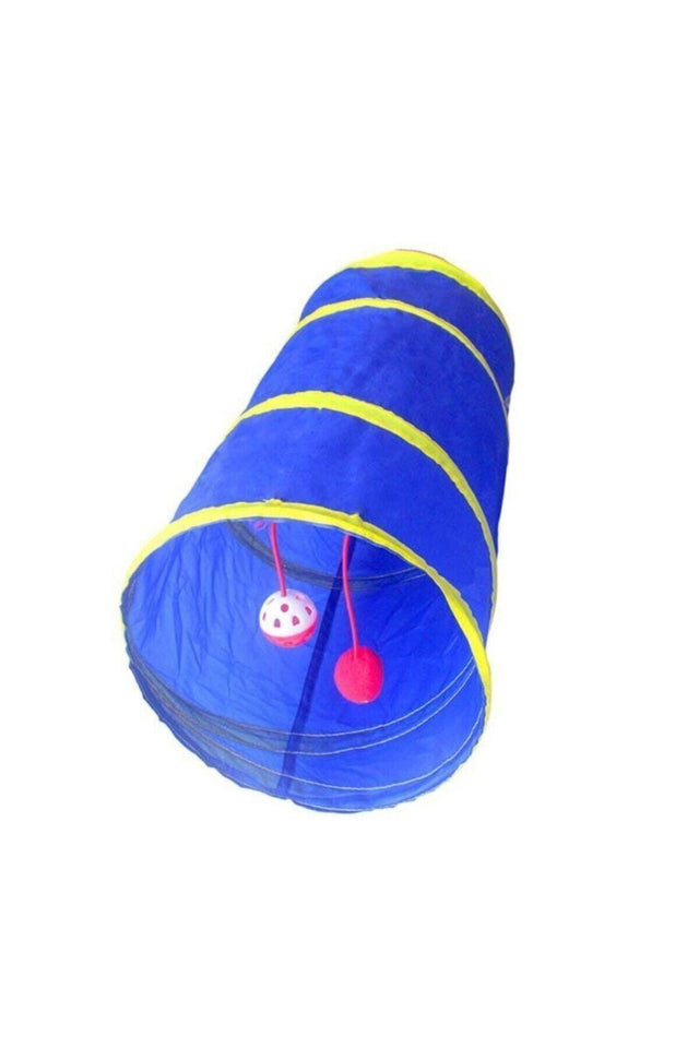 Rattle Dark Blue Yellow Cat Tunnel 25 cm x