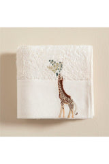 Giraffe Hand Towel 30x50 cm Ecru - Swordslife