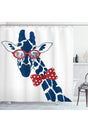 Giraffe Patterned Shower Curtain Waterproof 190x175 - Swordslife