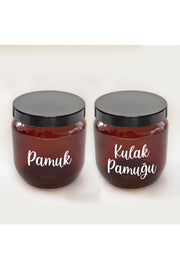Glass Amber Ear Cottons And Cotton Jars - Swordslife