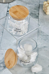 Cotton and Cotton Buds With Glass Decorative Cover