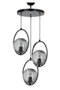 Glass Modern Black 3-Tray Pendant Lamp - Swordslife