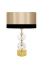 Gld-krs01 Gold Footed Crystal Lampshade - Black Mataro - Swordslife