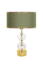 Gld-krs01 Gold Footed Crystal Lampshade - Gold Khaki - Swordslife