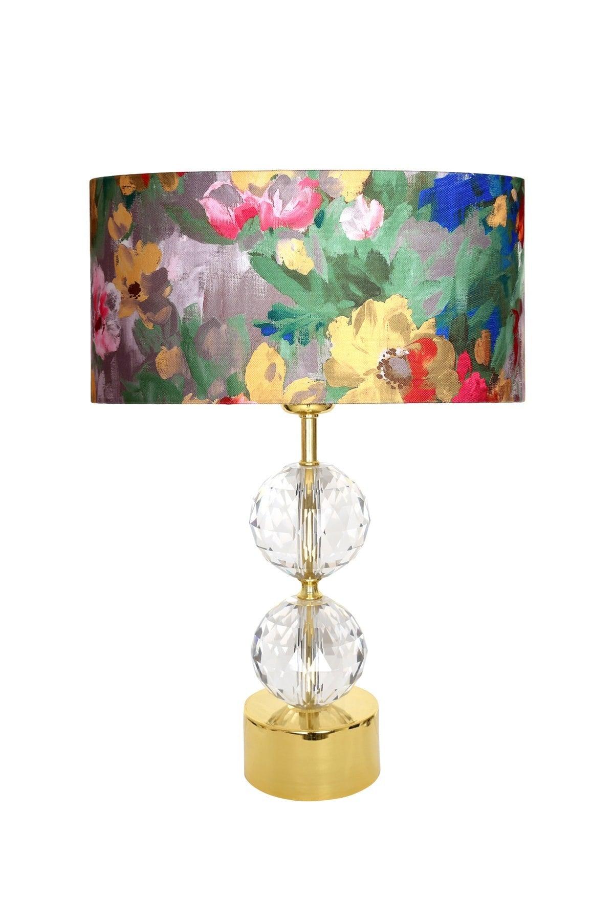 Gld-krs01 Gold Footed Crystal Lampshade - Violet - Swordslife