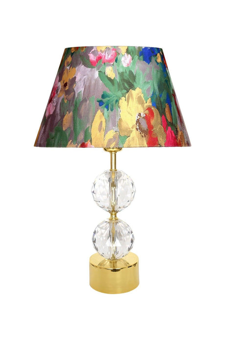 Gld-krs01 Gold Footed Crystal Lampshade - Violet - Swordslife