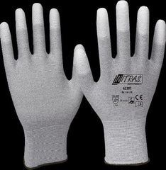 Gloves Gr.L gray/white Nylon-Carbon m.Polyurethane EN 388,EN 16350 Cat.II - Swordslife