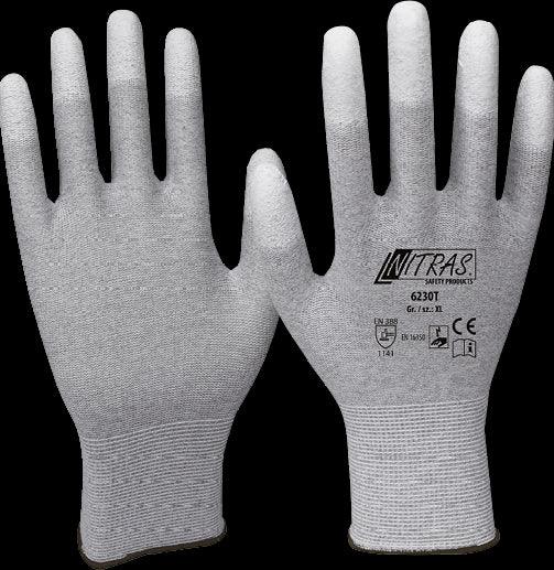 Gloves / Gr.XL / gray-white / nylon-carbon - Swordslife