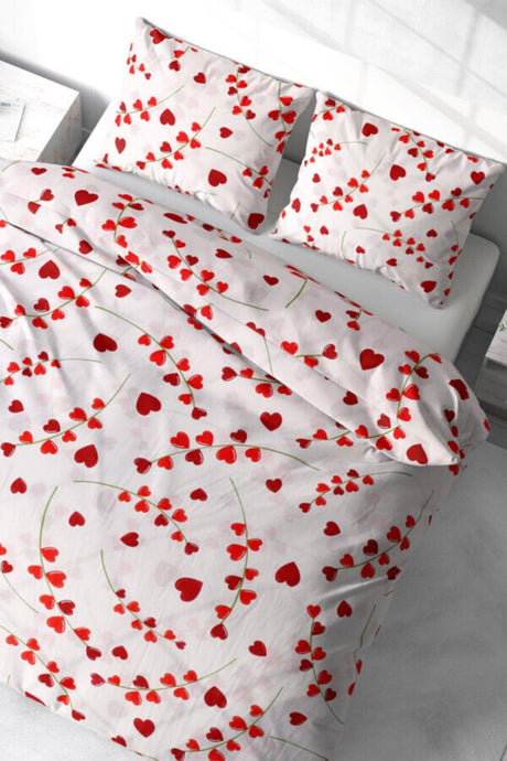 Gold Double Duvet Cover Set - Red - Swordslife