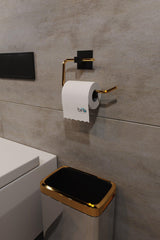 Gold Edelstahl Wc Papier Toilettenpapier Toilettenpapier Toilettenpapier Hänger Kleber Design - Swordslife