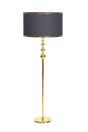 Gold Plated Triple Sphere Flat Single Leg Metal Floor Lamp Gold Striped Cylinder Anthracite Head - Swordslife