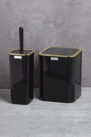 Gold Series Black Square 2-Wc Bucket And Brush Set - Swordslife