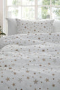 Gold Single Duvet Cover Set - Ecru - Mink