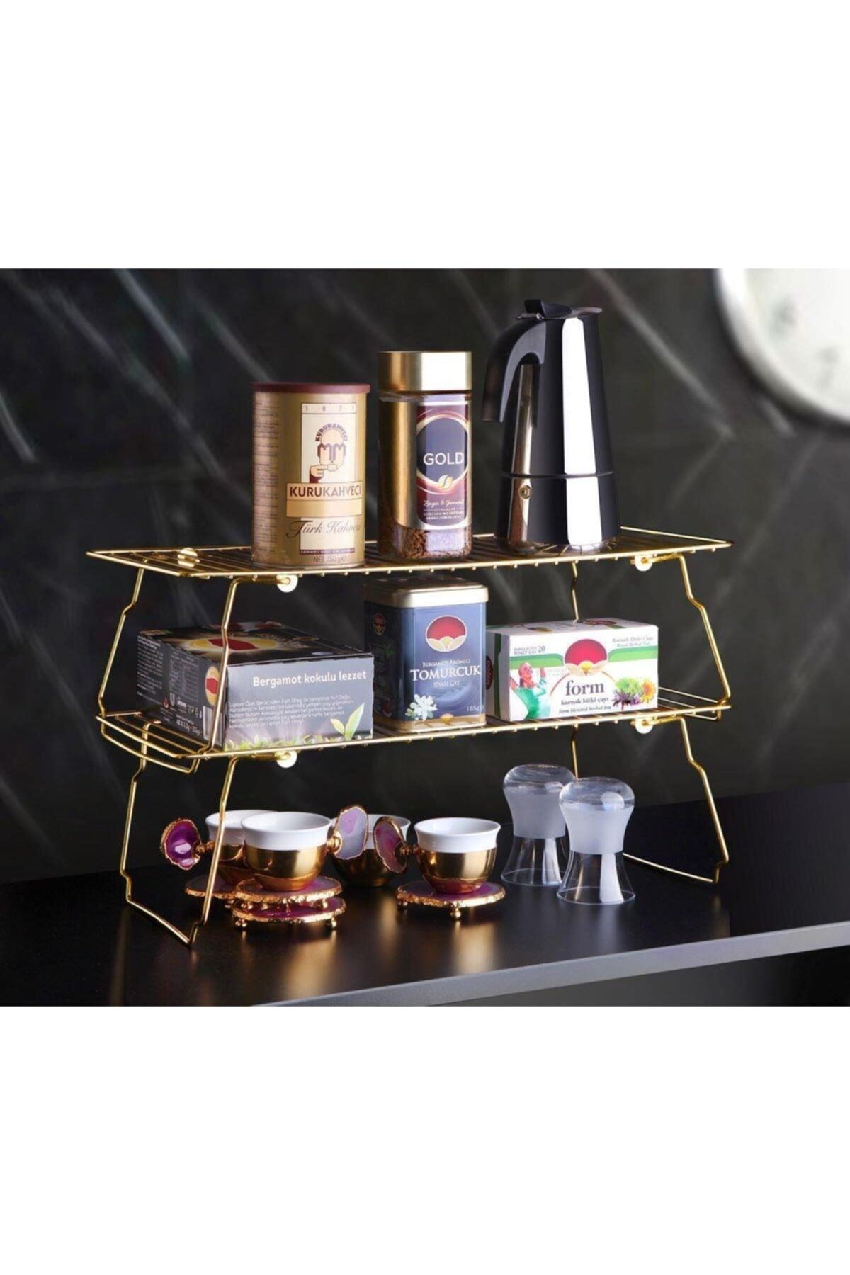 Gold Single Tier Practical Shelf Organizer 20x45 - Swordslife