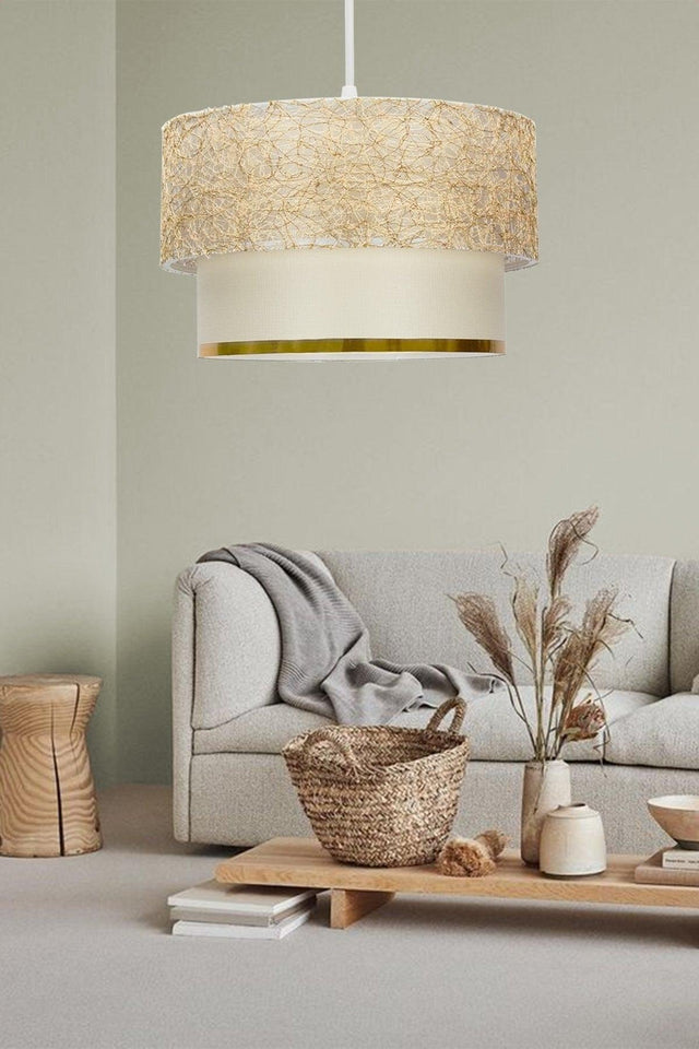 Gold Thread Deco Single Pendant Chandelier - Swordslife