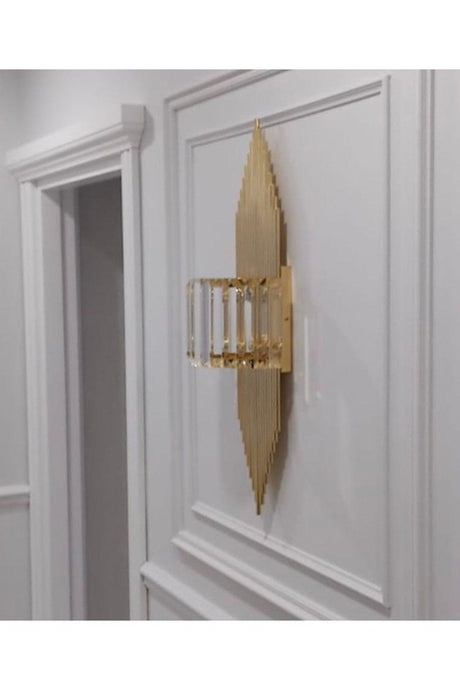 Goldfarbe Kristal Applique Wandleuchte Salon Corridor Hotel Restaurant Dekorative Applique - Swordslife