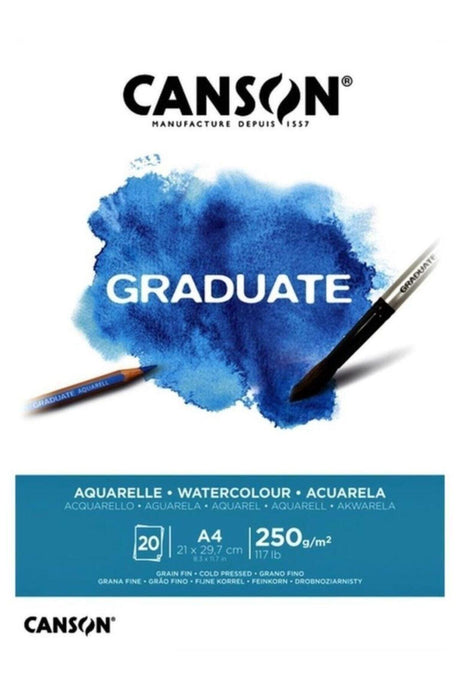 Graduate Watercolor Notebook 250gr A4 20 Sheets