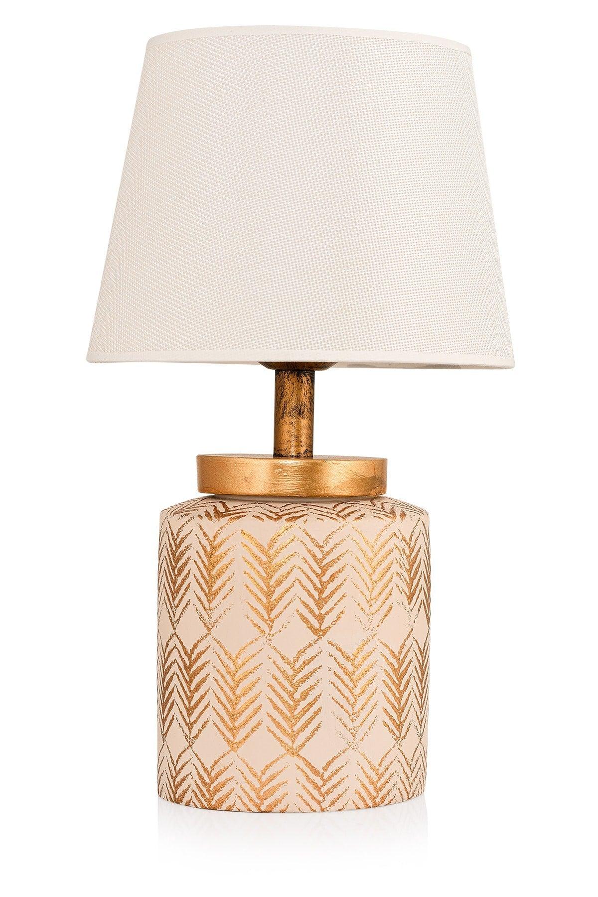 Grande Ceramic Lampshade Cream Gold Srmk-53 - Swordslife