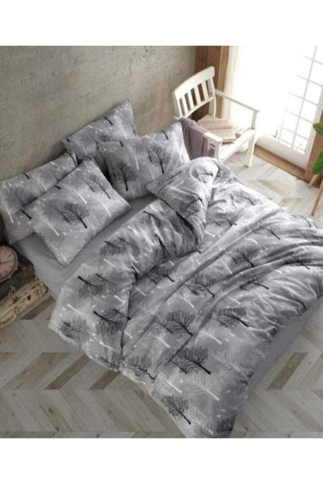 Gray Tree Single Duvet Cover Set