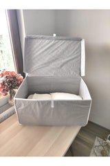 Gray 2 Pieces - Covered Multi-Purpose Laundry-storage-organization Etc. Storage Box, Box 60x40x30 - Mega Box - Swordslife