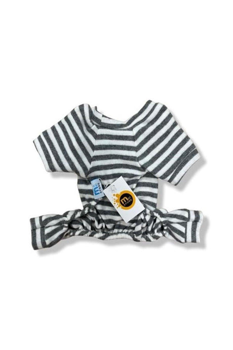 Gray White Striped Cat & Dog Clothes Jumpsuit