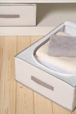 Gray Striped Backed Storage Bag 45x55x20