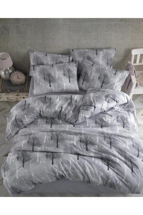 Gray Tree Double Duvet Cover Set - Swordslife