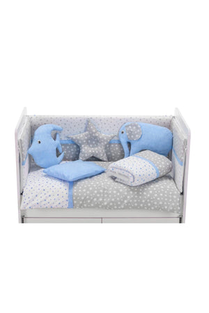 Gray Blue Luxury Sleeping Set 12 Pieces 60x120 - Swordslife