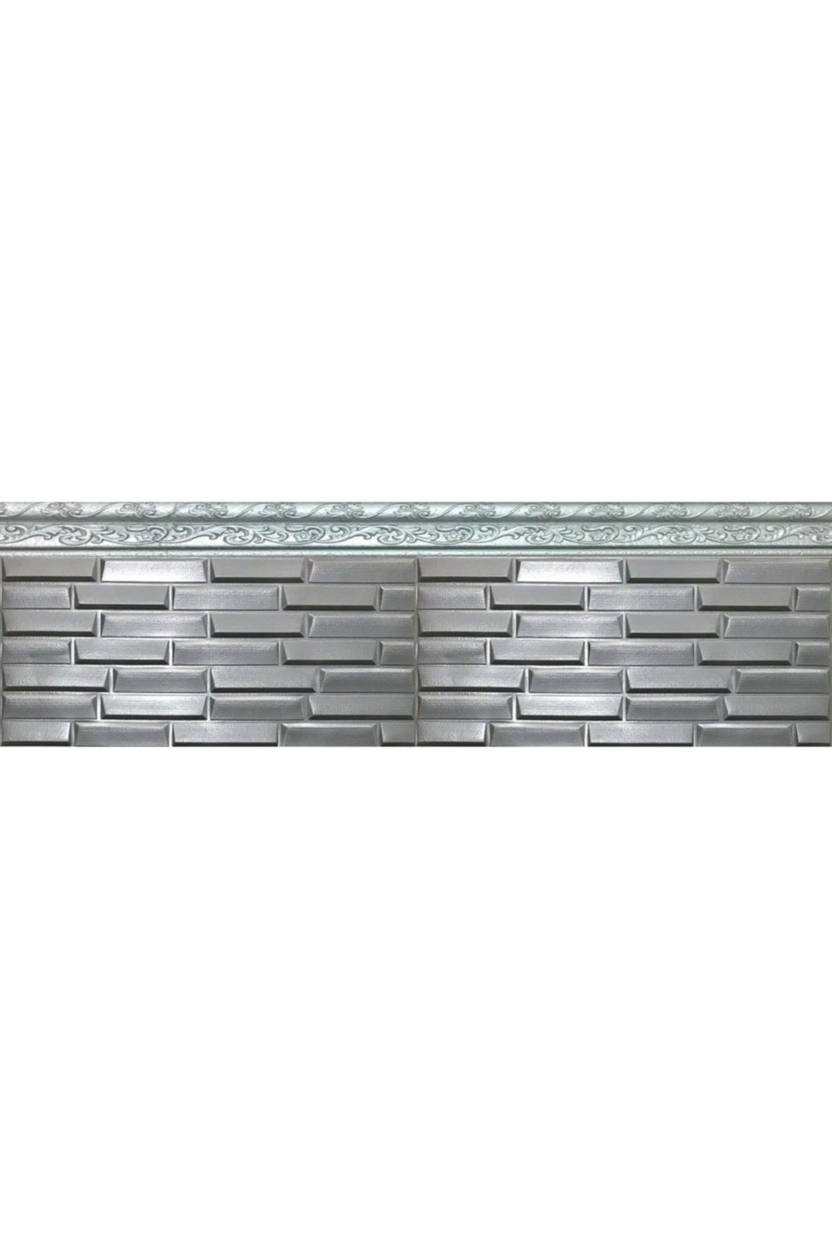 Gray Motif 8cm-115cm Adhesive Lath Frame Skirting - Swordslife