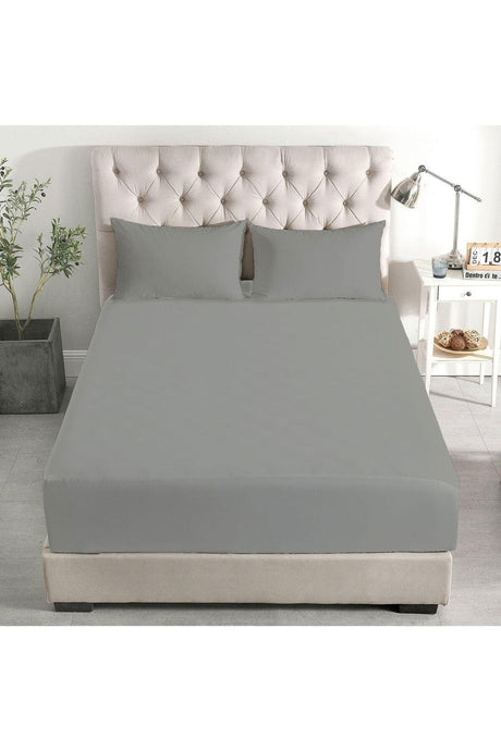 Gray Single Size Ra Elastic Bed Sheet - Swordslife