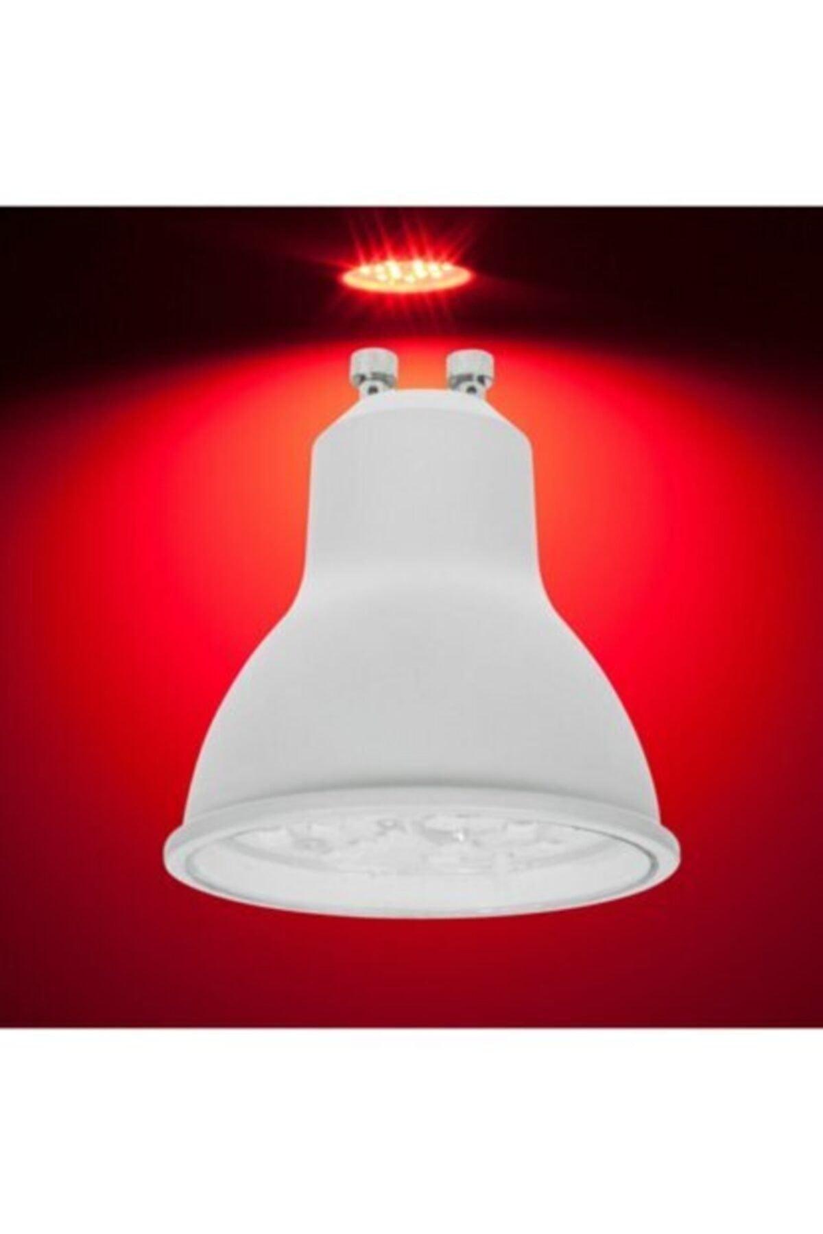 Gu10 Lampholder 7 V. Bulb - Red Light - 10 pcs