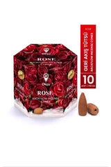 Rose Rose Backflow Incense Waterfall Conical Backflow Incense Cones 10 Pcs/Pieces - Swordslife
