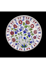 Rose And Tulip Patterned Classic Iznik Tile Plate - Swordslife