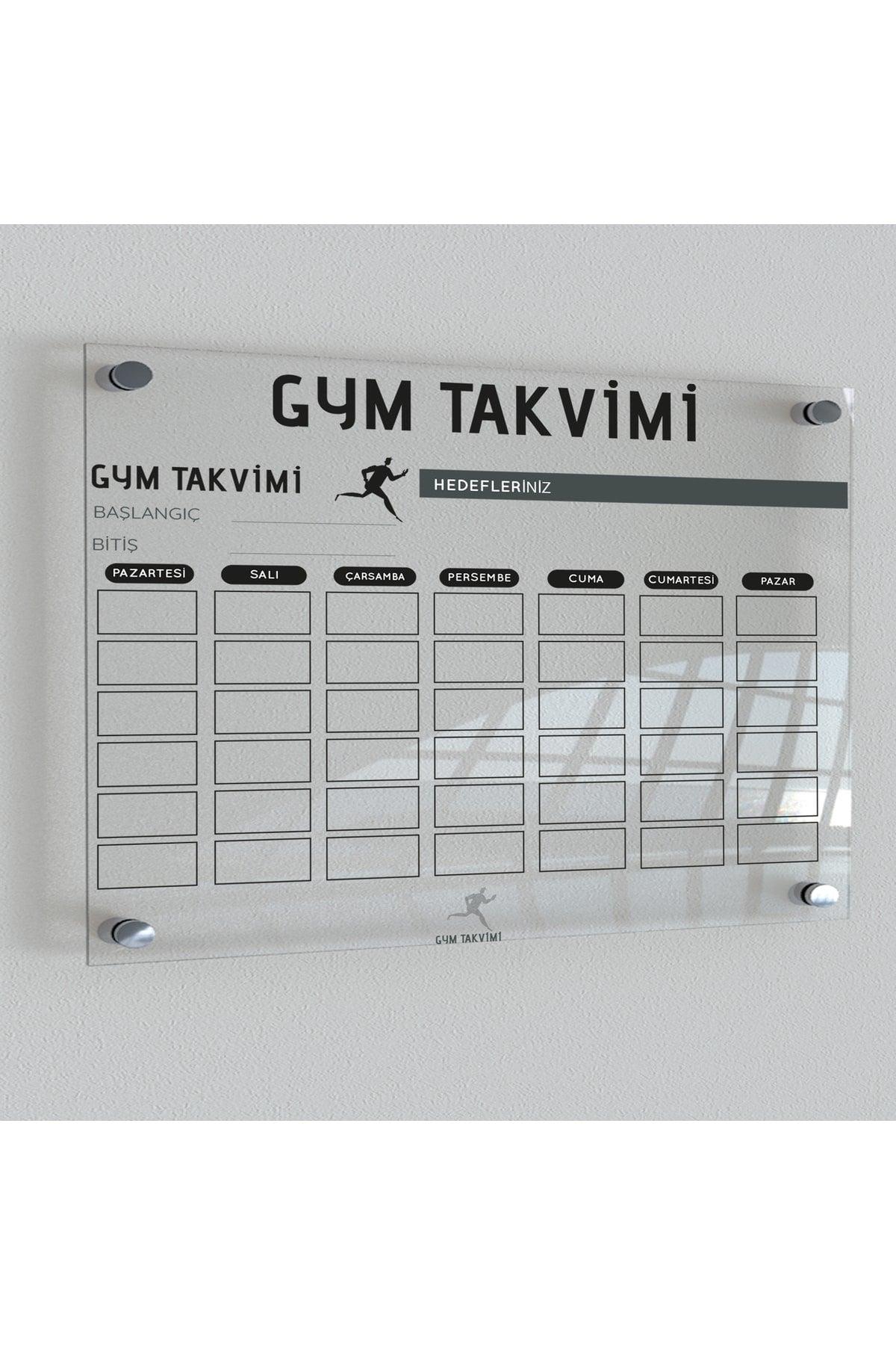 Gym Planning Calendar With Pen And Eraser Gift