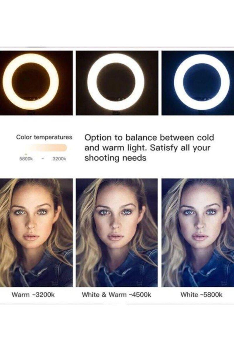 Hairdresser Makeup Shooting Selfie Light Continuous 14 Inch Light 2m Stand - Swordslife