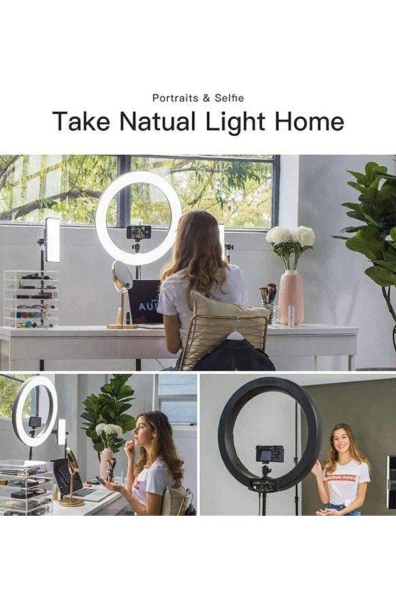 Hairdresser Makeup Shooting Selfie Light Continuous 14 Inch Light 2m Stand - Swordslife