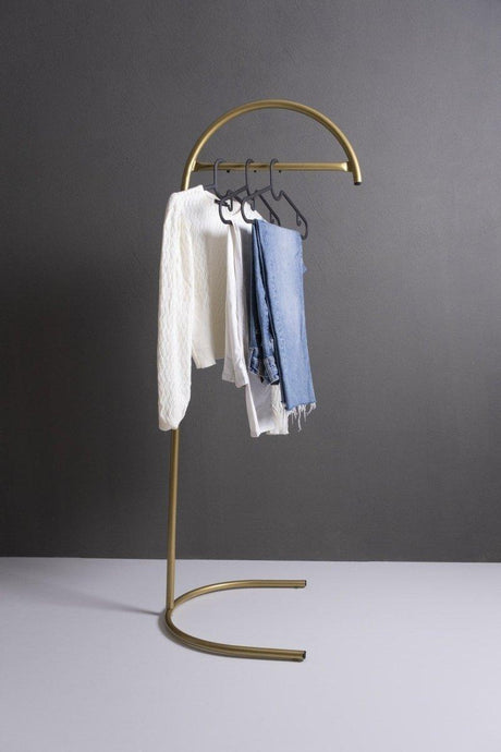 Half Moon Garment Hanger Gold Color Hanger Clothes Hanger Footed Hanger Clothes Hanger - Swordslife