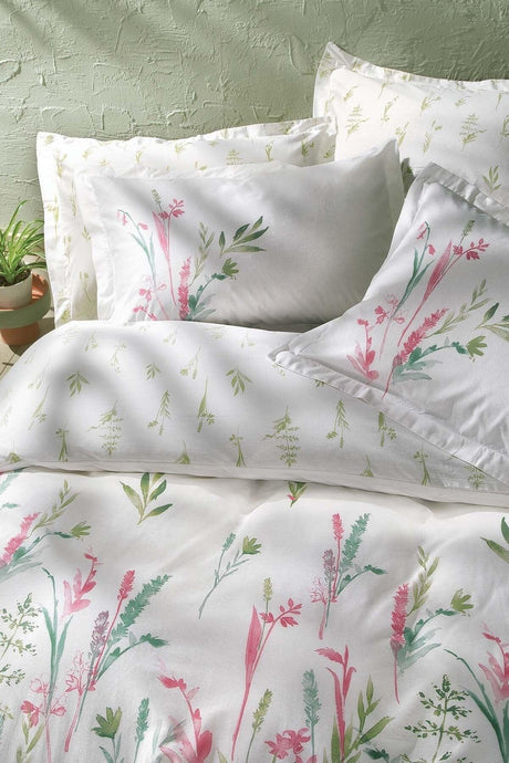 Hana Ranforce Double Duvet Cover Set - Pink - Swordslife