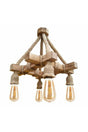 Hand Made Wooden Chandelier with Rope - Swordslife