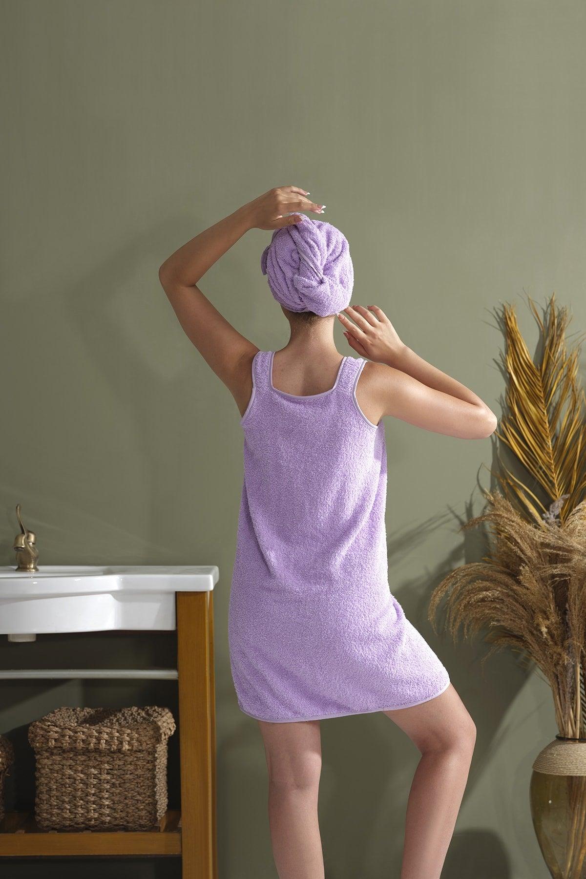 Hanging Bathrobe And Towel Bonnet | Bathrobe Set |