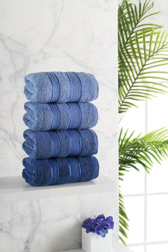 100% cotton extra soft modern towel set with 4 pieces