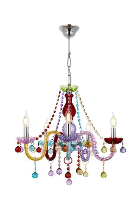 Hazal Mixed Color Stone Glass Arm Chandelier - Swordslife