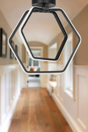 Hazar 3 Color Led Ceiling Mount Chandelier Black - Swordslife