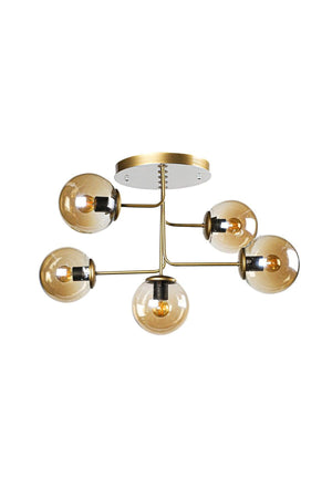 Hazeran 5th Tumbled Honey Globe Glass Chandelier - Swordslife